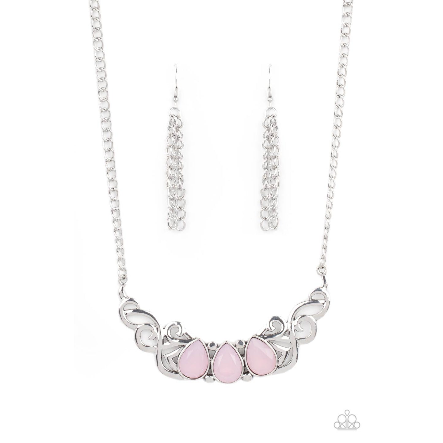 Heavenly Happenstance - Pink Teardrop Necklace - Paparazzi Accessories - GlaMarous Titi Jewels