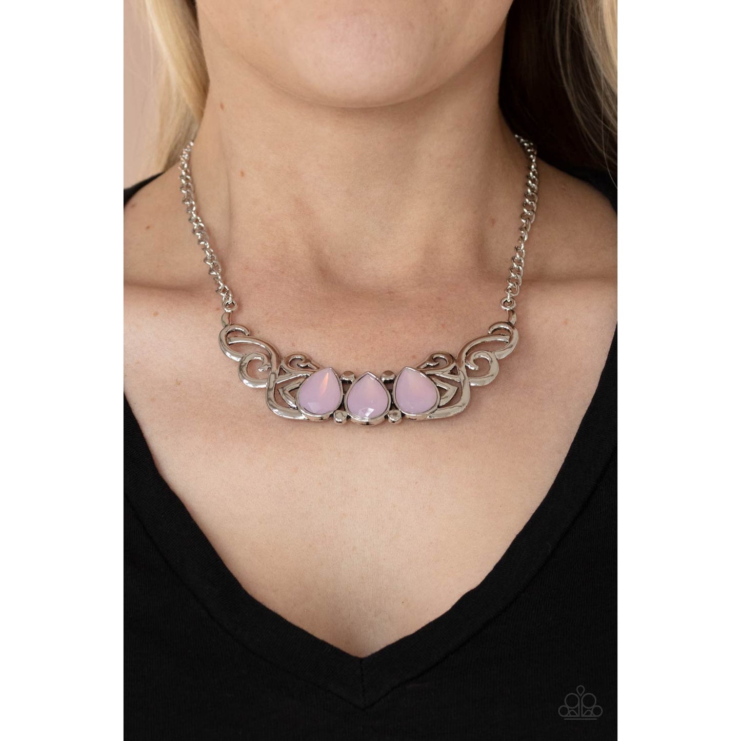 Heavenly Happenstance - Pink Teardrop Necklace - Paparazzi Accessories - GlaMarous Titi Jewels