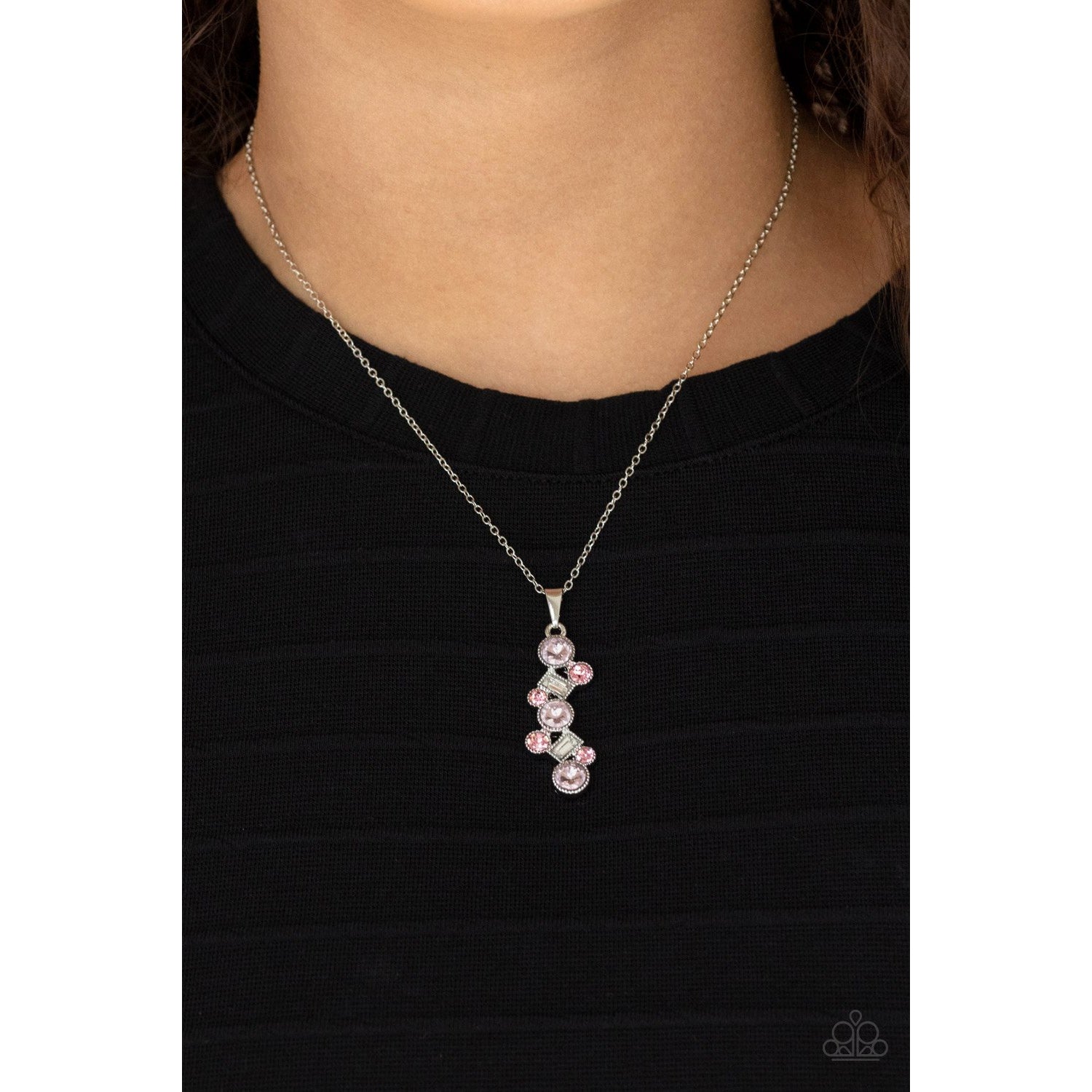 Classically Clustered - Pink Necklace - Paparazzi Accessories - GlaMarous Titi Jewels