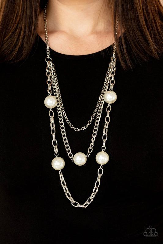 Thanks For The Compliment - White Pearl Necklace - Paparazzi Accessories - GlaMarous Titi Jewels