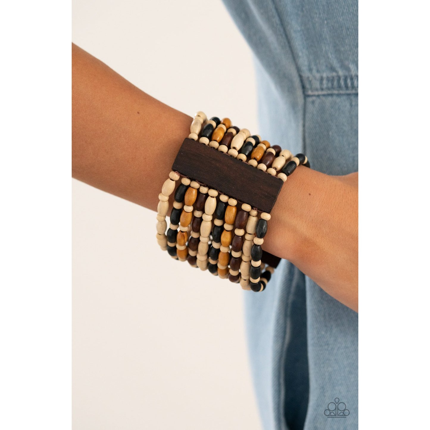 Cayman Carnival - Multi Wooden Bracelet - Paparazzi Accessories - GlaMarous Titi Jewels