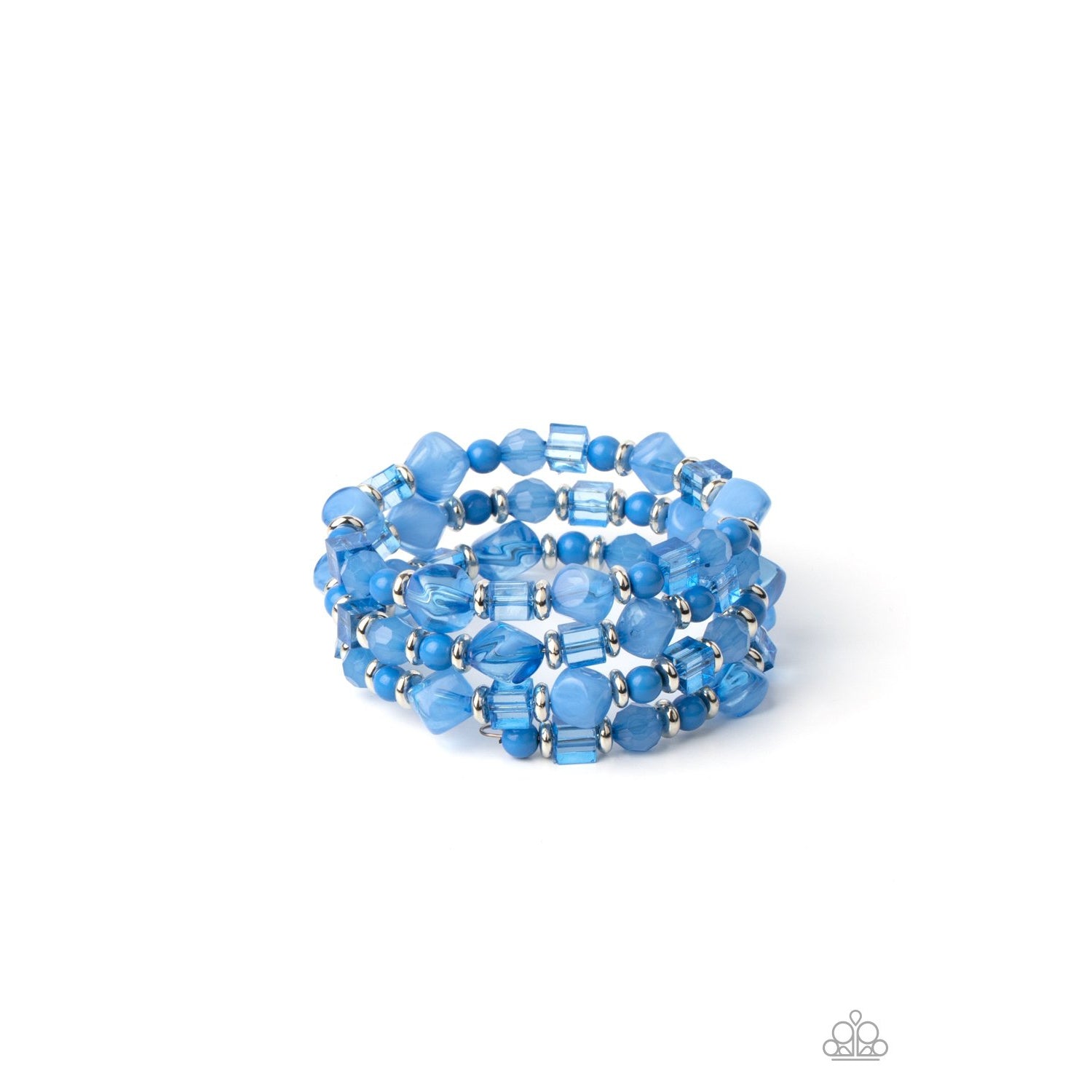 Girly Girl Glimmer - French Blue Bracelet - Paparazzi - GlaMarous Titi Jewels