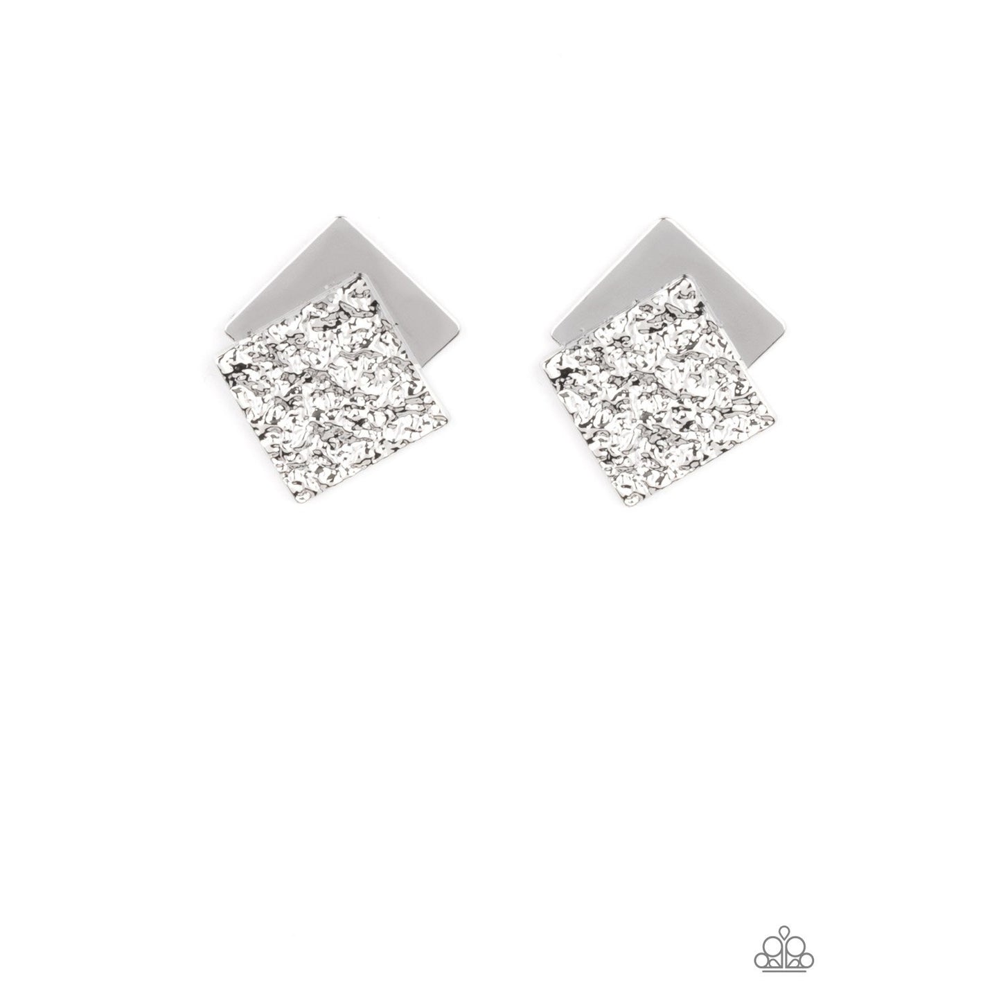 Square With Style - Silver Earrings - Paparazzi Accessories - GlaMarous Titi Jewels