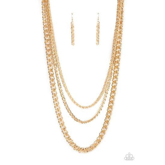 Chain of Champions - Gold Necklace- Paparazzi Accessories - GlaMarous Titi Jewels