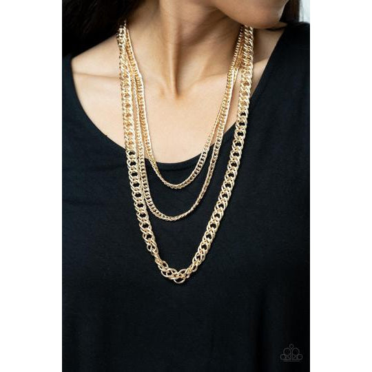 Chain of Champions - Gold Necklace- Paparazzi Accessories - GlaMarous Titi Jewels