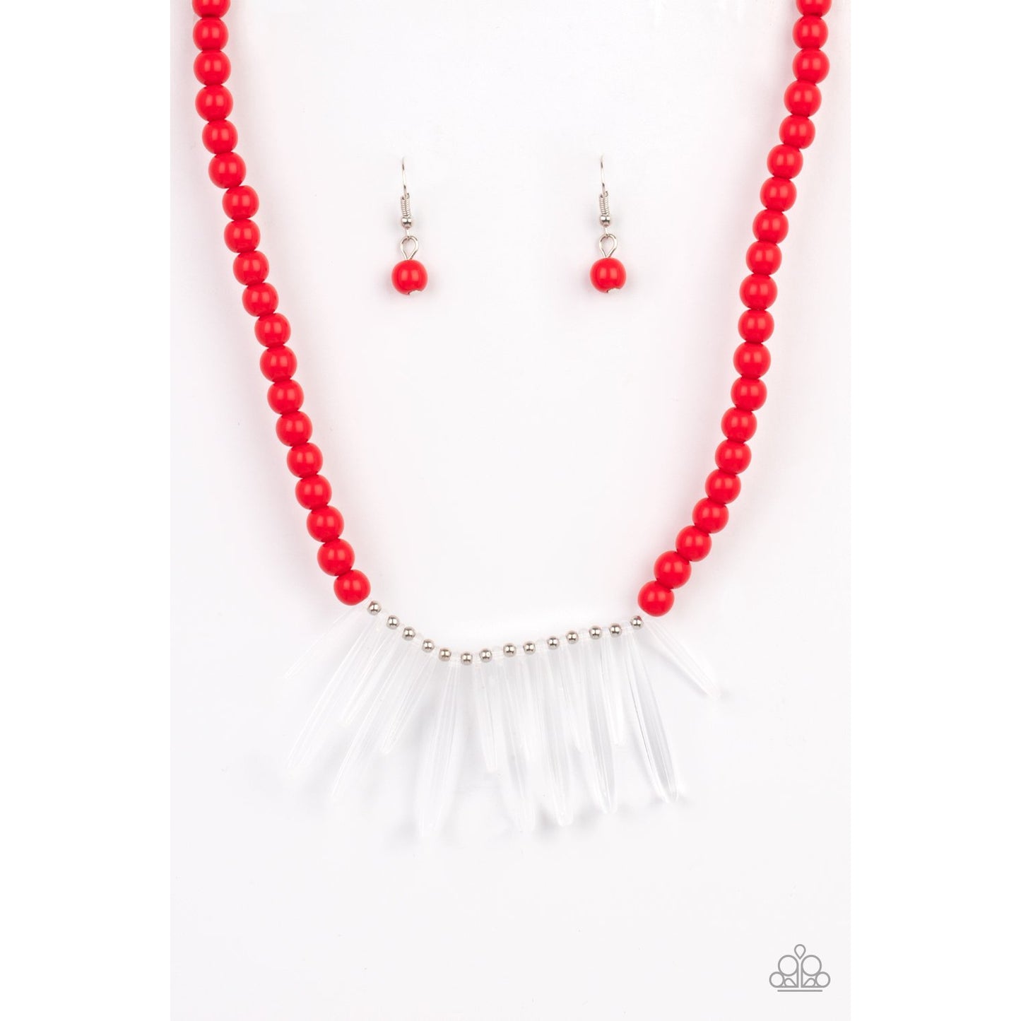 Icy Intimidation - Red Necklace - Paparazzi Accessories - GlaMarous Titi Jewels