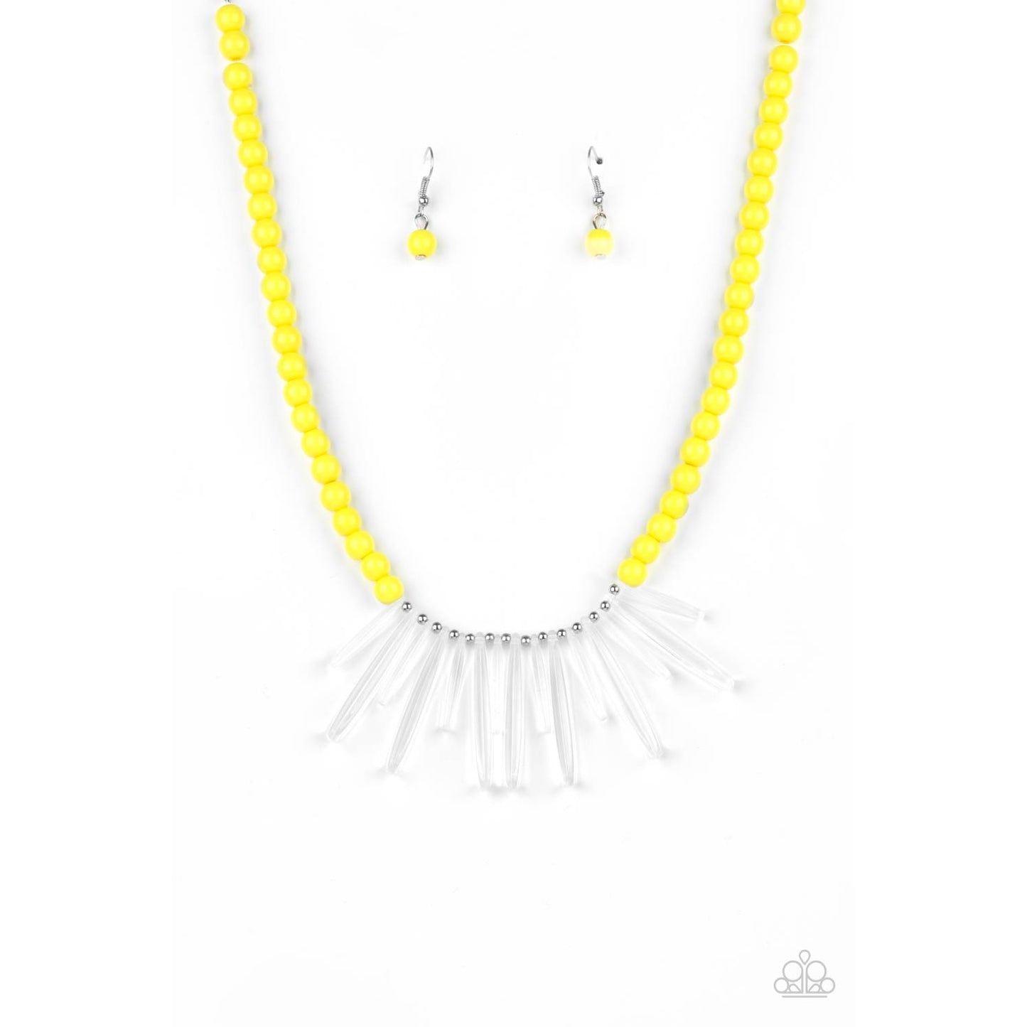 Icy Intimidation - Yellow Necklace - Paparazzi Accessories - GlaMarous Titi Jewels