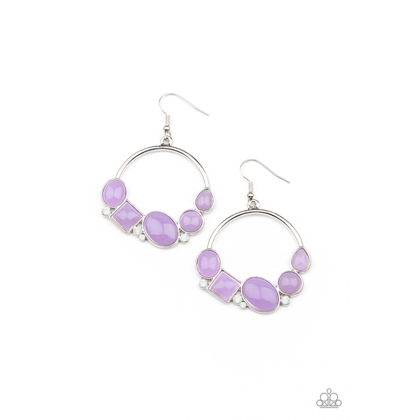 Beautifully Bubblicious - Purple Beads Earrings - Paparazzi Accessories - GlaMarous Titi Jewels