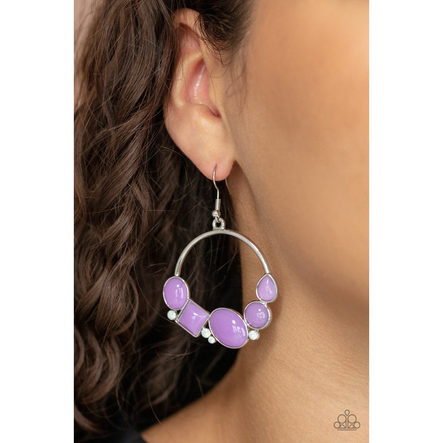 Beautifully Bubblicious - Purple Beads Earrings - Paparazzi Accessories - GlaMarous Titi Jewels