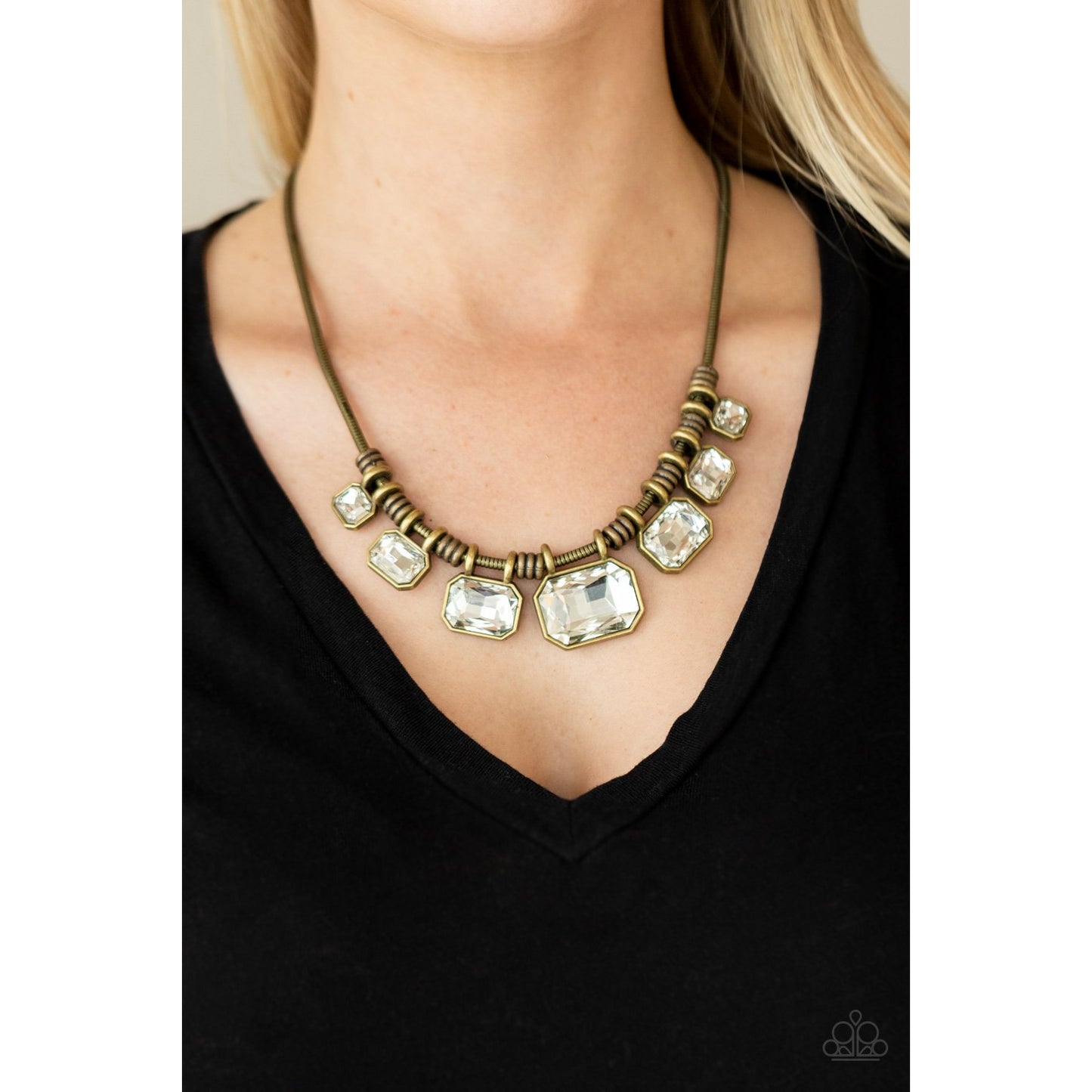 Urban Extravagance - Brass Necklace - Paparazzi Accessories - GlaMarous Titi Jewels