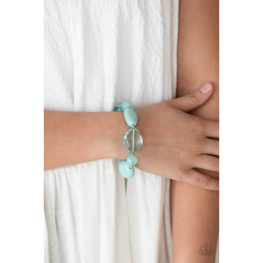 I Need a STAYCATION - Blue Stone Beads Bracelet - Paparazzi Accessories - GlaMarous Titi Jewels