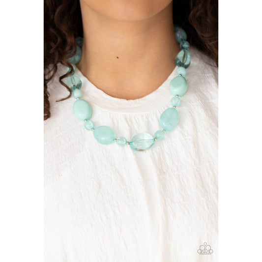 Staycation Stunner - Blue Necklace - Paparazzi Accessories - GlaMarous Titi Jewels