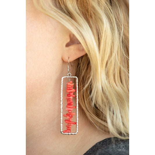 Don’t QUARRY, Be Happy - Red Earrings - Paparazzi Accessories - GlaMarous Titi Jewels