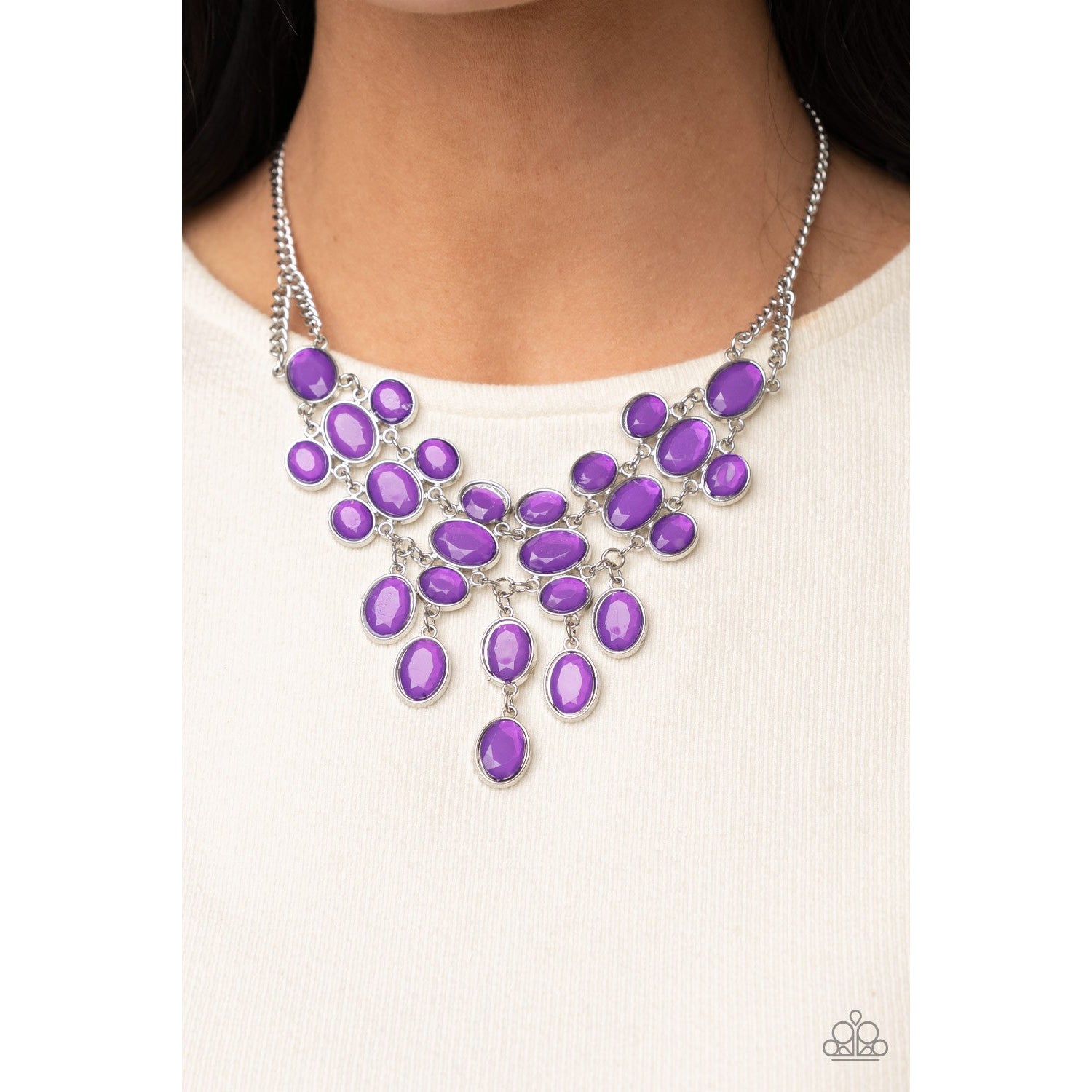 Serene Gleam - Purple Necklace - Paparazzi Accessories - GlaMarous Titi Jewels