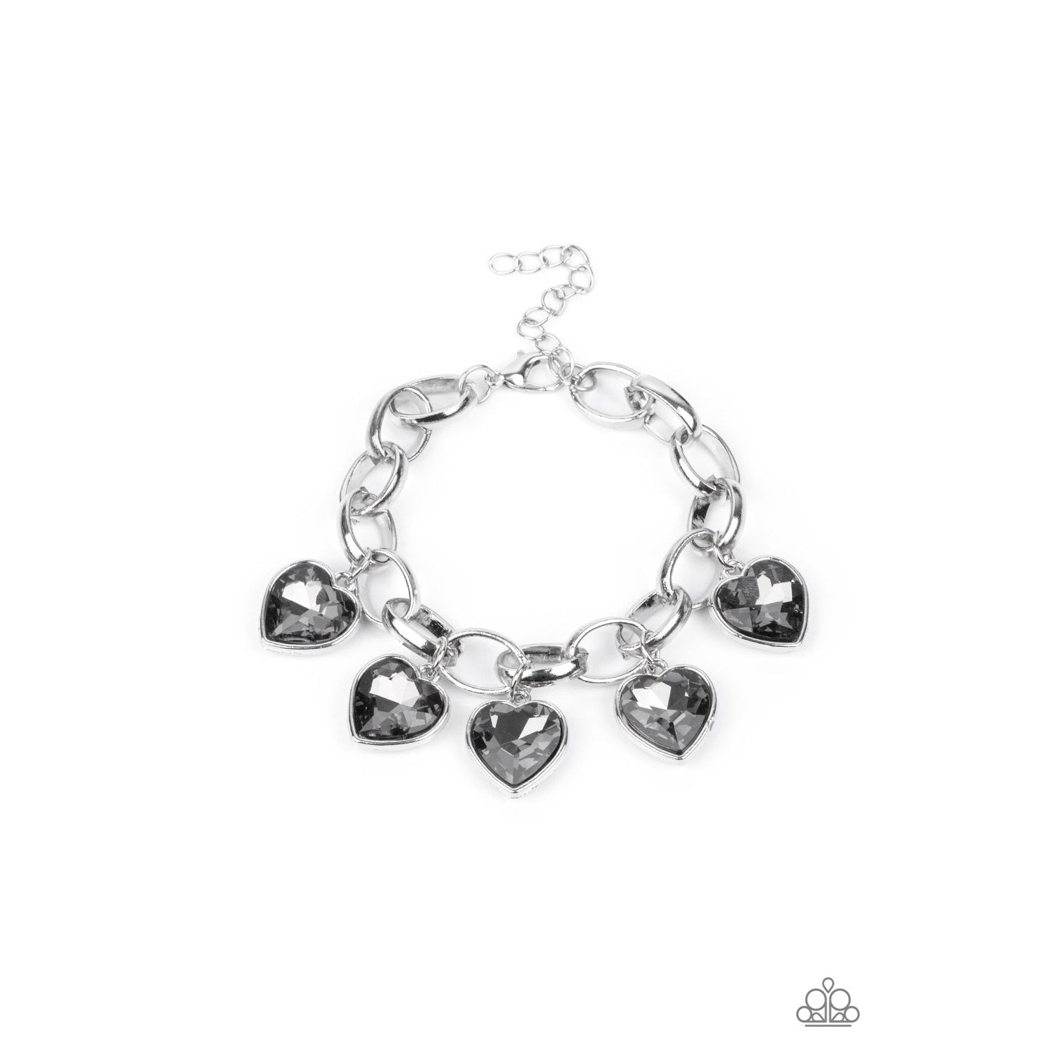 Candy Heart Charmer - Silver Bracelet - Paparazzi Accessories - GlaMarous Titi Jewels