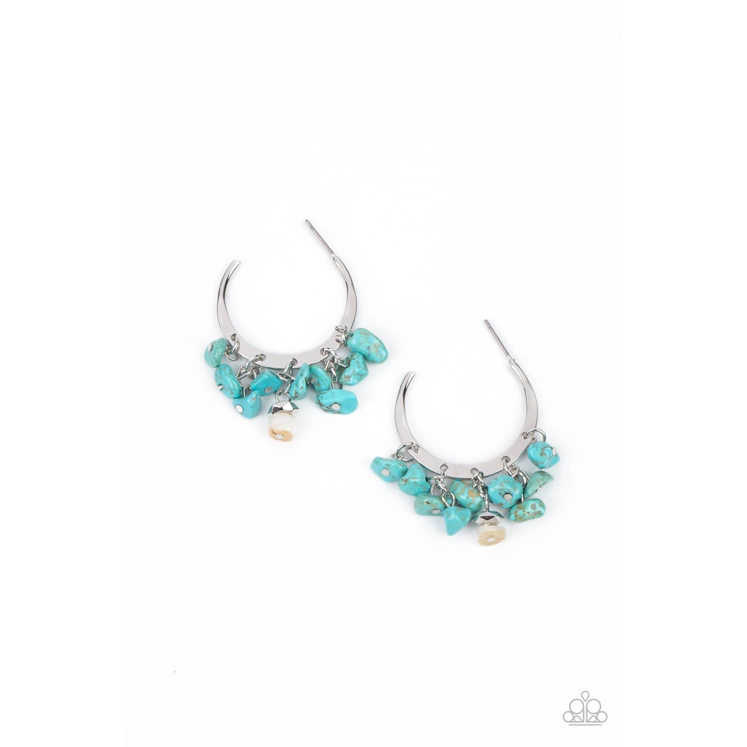 Gorgeously Grounding - Blue Pebbles Earrings - Paparazzi Accessories - GlaMarous Titi Jewels