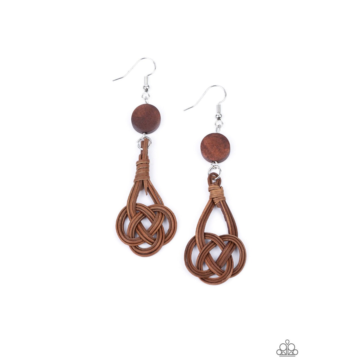 Twisted Torrents - Brown Earrings - Paparazzi Accessories - GlaMarous Titi Jewels