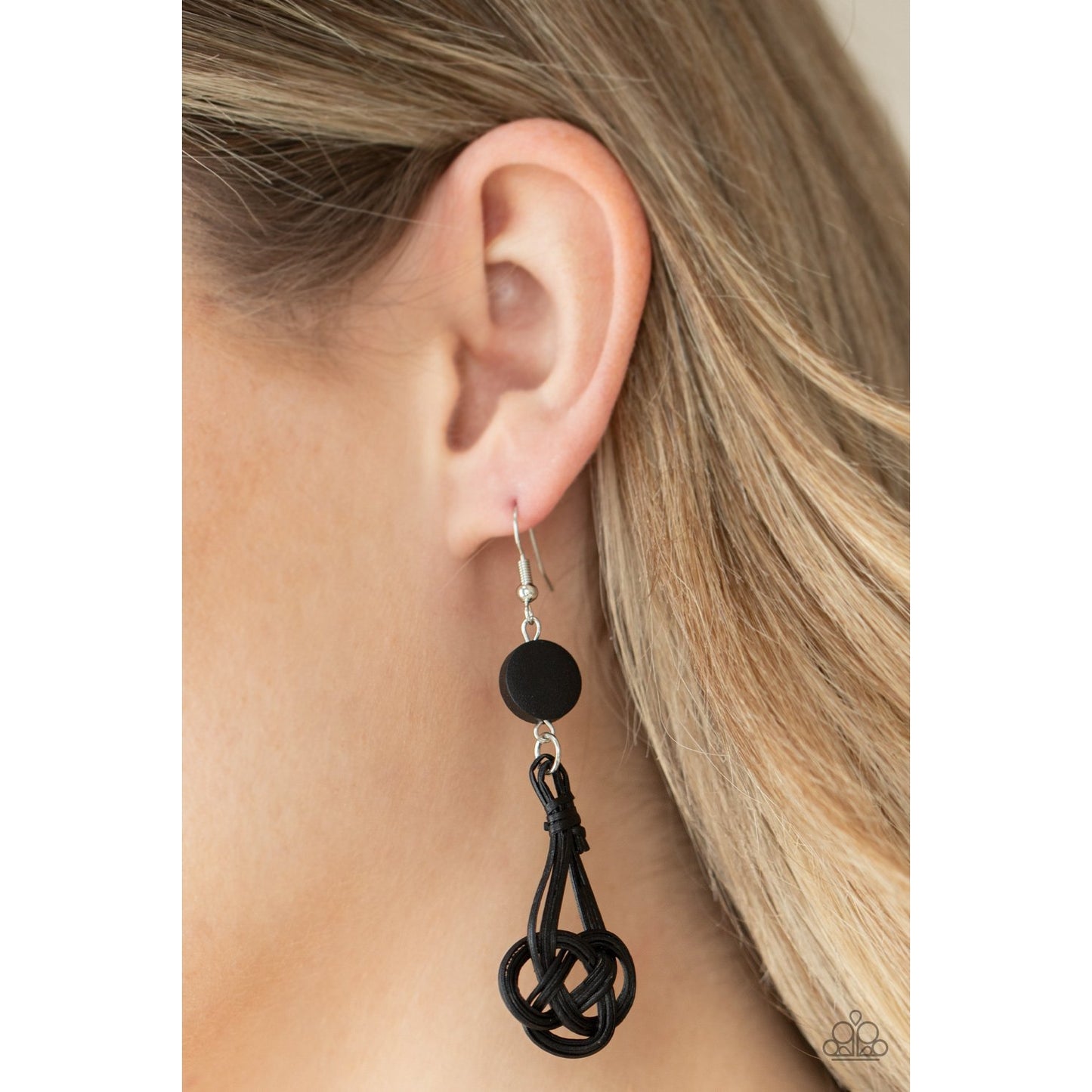 Twisted Torrents - Black Earrings - Paparazzi Accessories - GlaMarous Titi Jewels