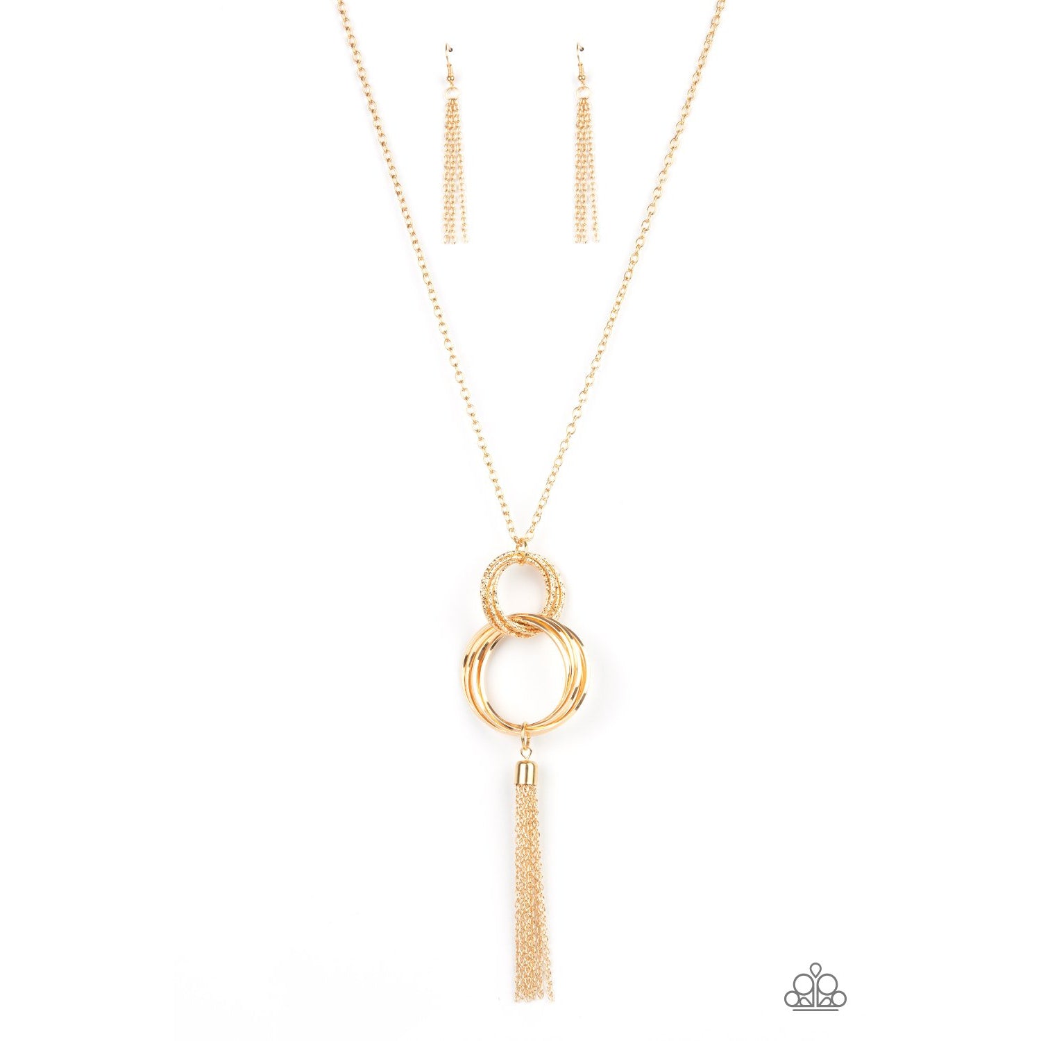 Orbiting Splendor - Gold Necklace - Paparazzi Accessories - GlaMarous Titi Jewels
