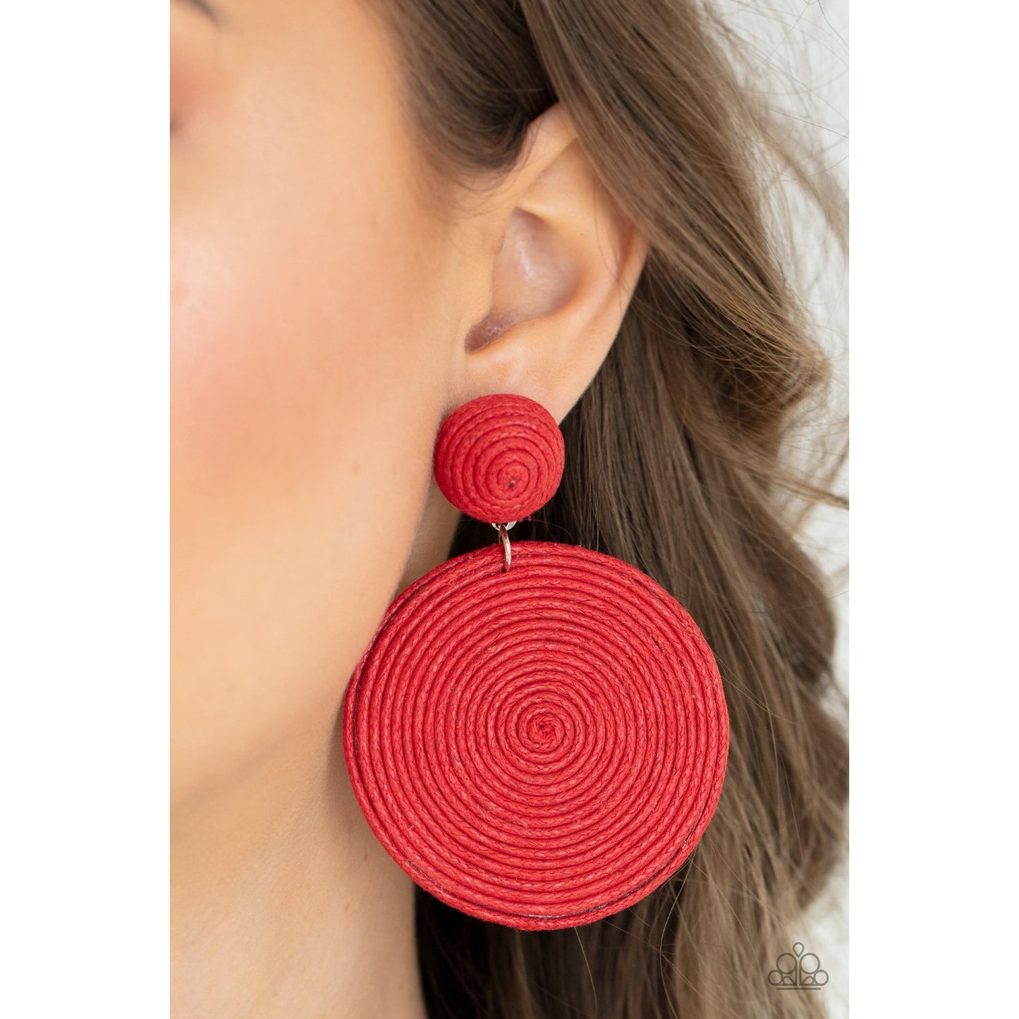Circulate The Room - Red Earrings - Paparazzi Accessories - GlaMarous Titi Jewels