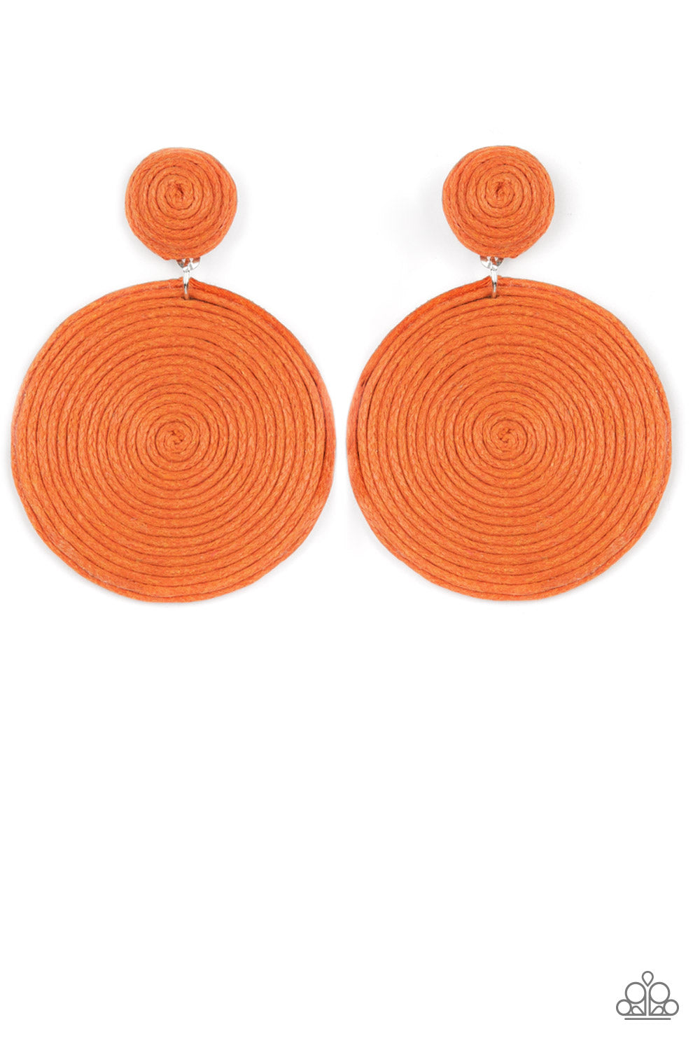 Circulate The Room - Orange Earrings - Paparazzi Accessories - GlaMarous Titi Jewels