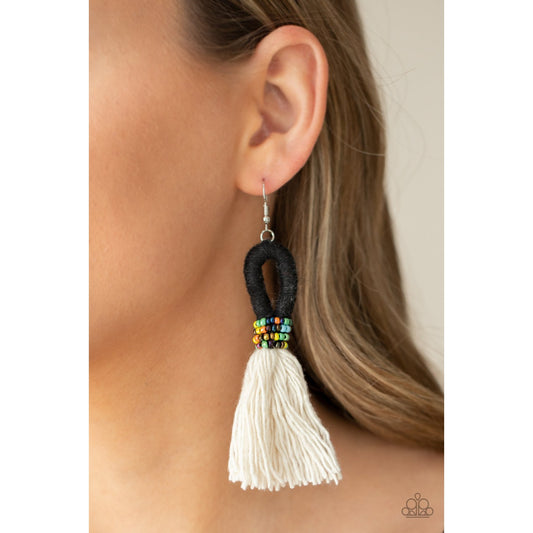 The Dustup - Black Earrings - Paparazzi Accessories - GlaMarous Titi Jewels