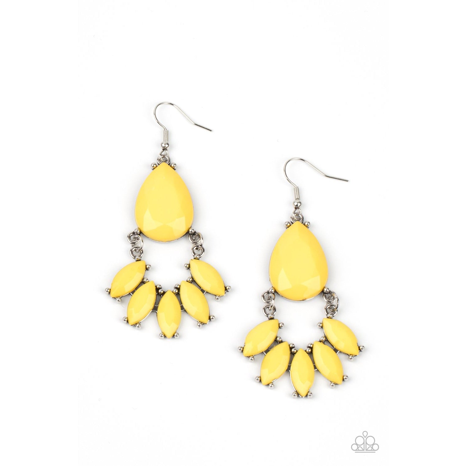 POWERHOUSE Call - Yellow Earrings - Paparazzi Accessories - GlaMarous Titi Jewels
