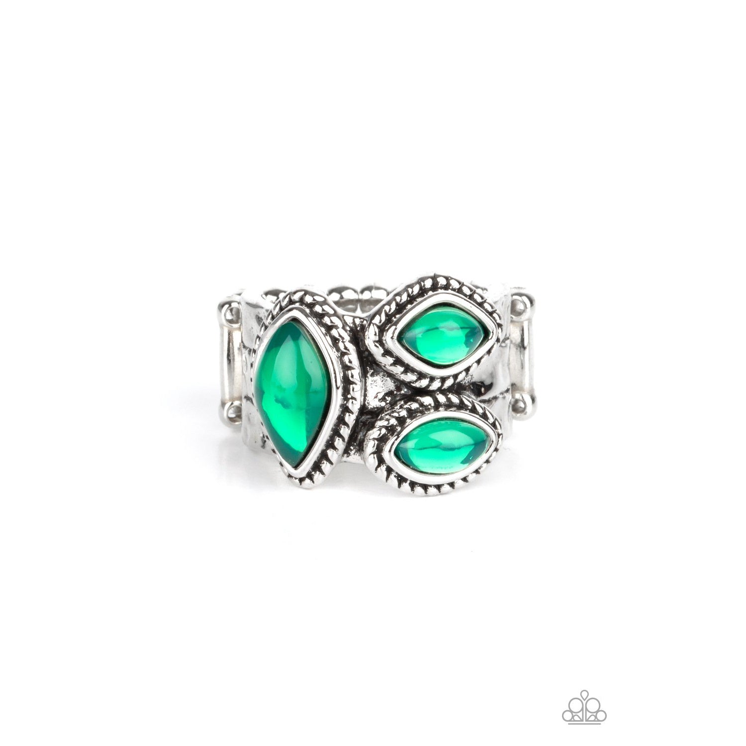 The Charisma Collector - Green Ring - Paparazzi Accessories - GlaMarous Titi Jewels