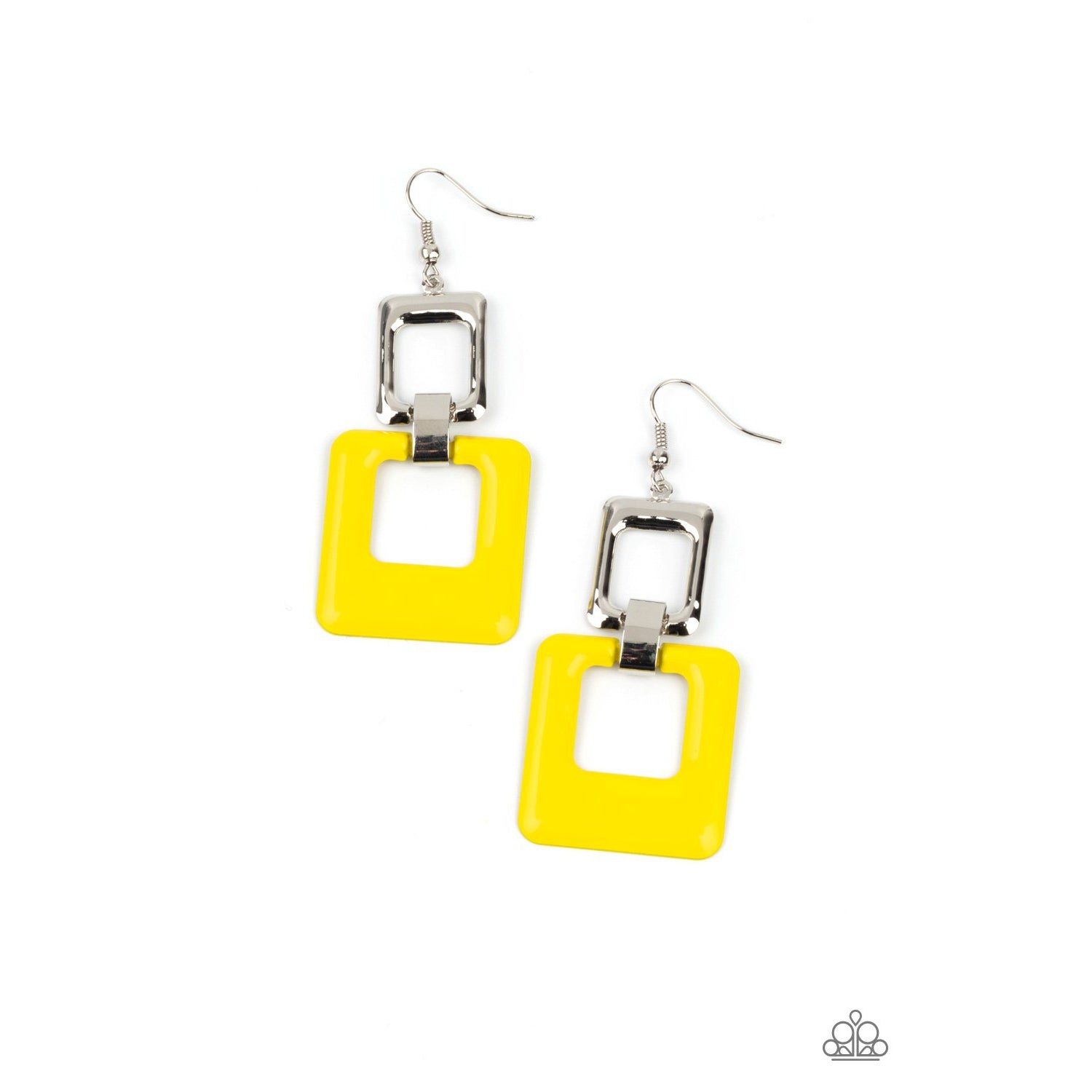 Twice As Nice - Yellow Earrings - Paparazzi Accessories - GlaMarous Titi Jewels