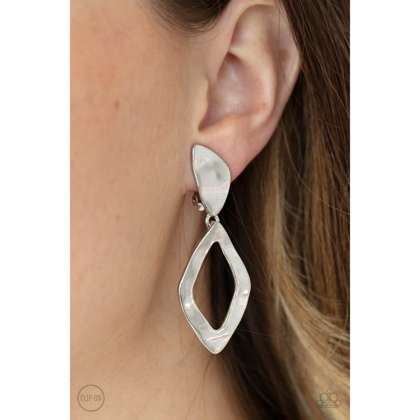 Industrial Gallery - Silver Clip-On Earrings - Paparazzi Accessories - GlaMarous Titi Jewels