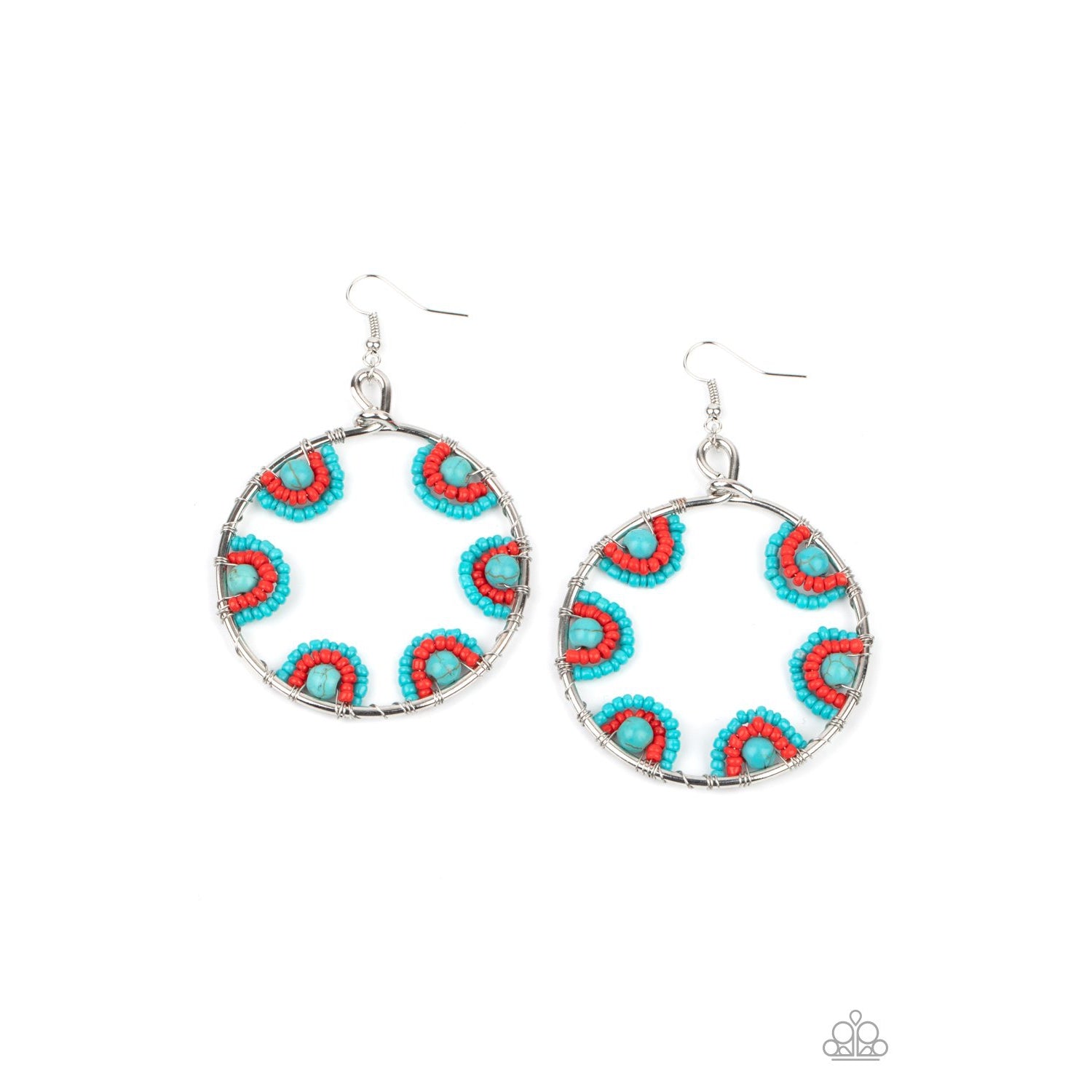 Blue seed deals bead earrings paparazzi