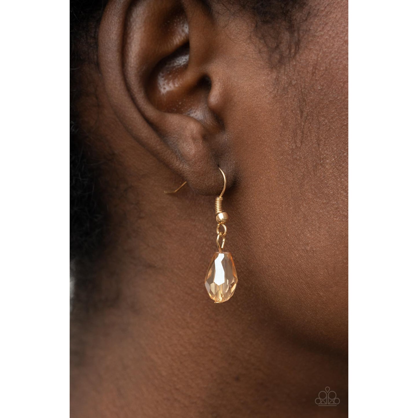 Teasable Teardrops - Gold Teardrop Necklace - Paparazzi Accessories - GlaMarous Titi Jewels