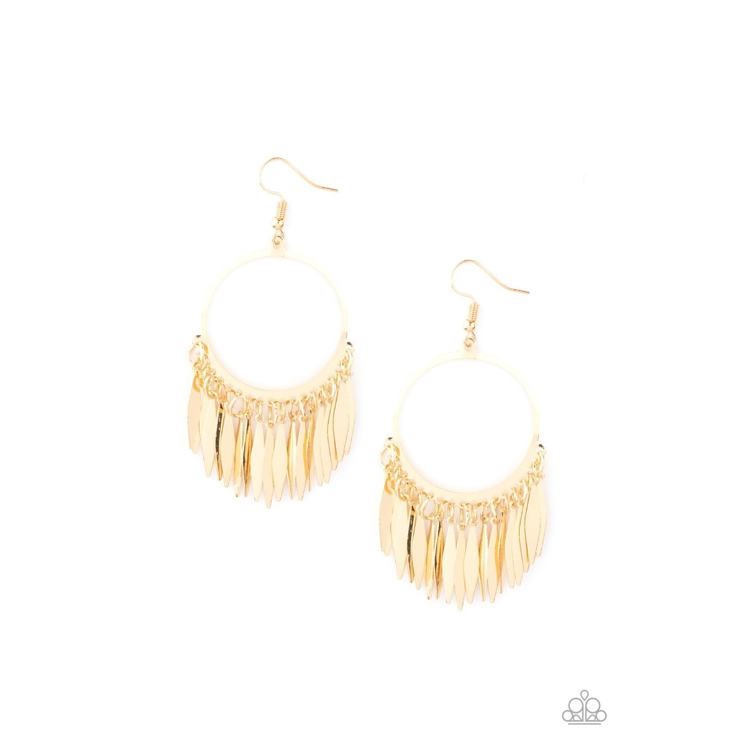 Radiant Chimes - Gold Hoop Earrings - Paparazzi Accessories - GlaMarous Titi Jewels