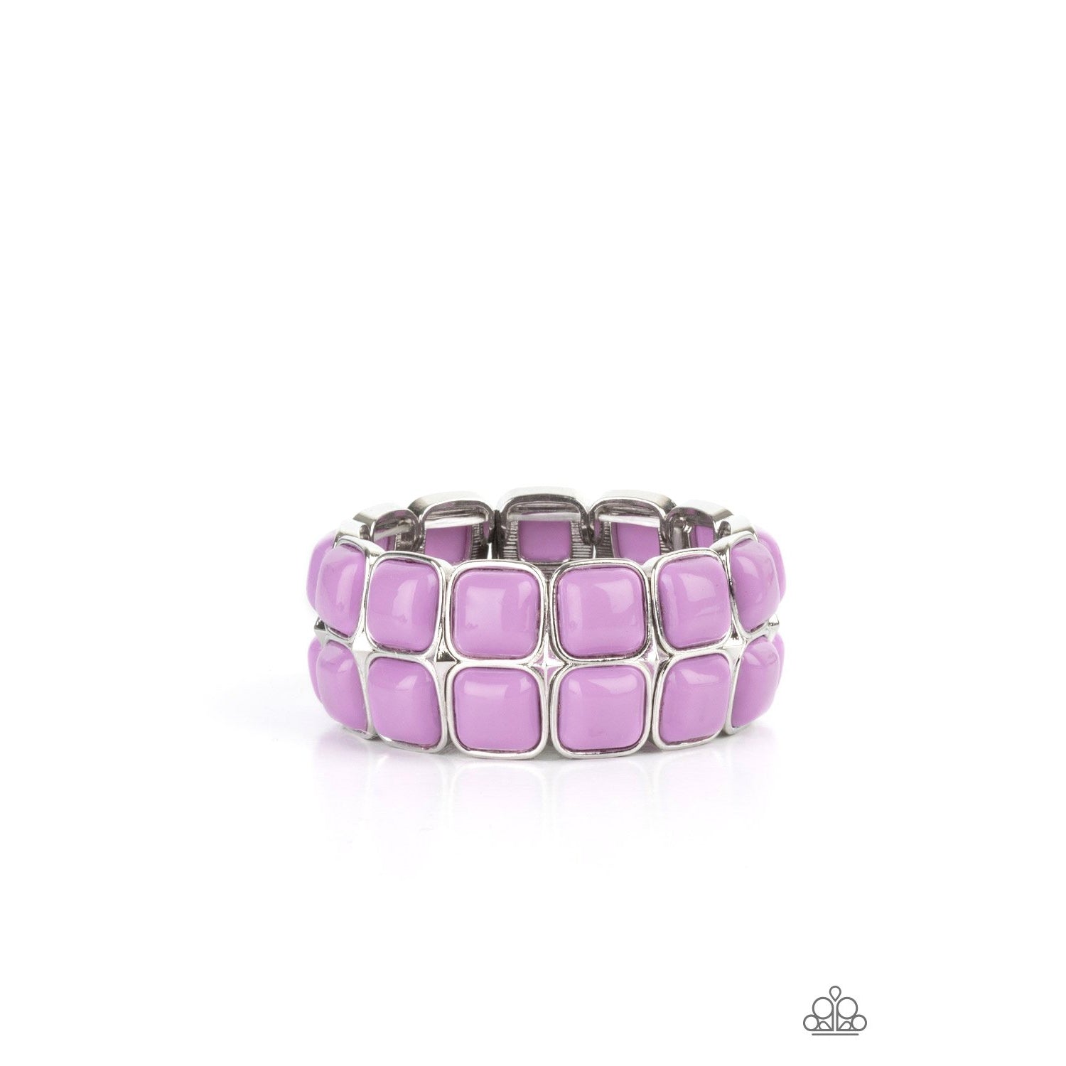 Double The DIVA-ttitude - Purple Bracelet - Paparazzi Accessories - GlaMarous Titi Jewels