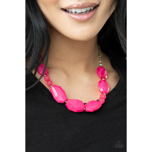 Melrose Melody - Pink Necklace - Paparazzi Accessories - GlaMarous Titi Jewels