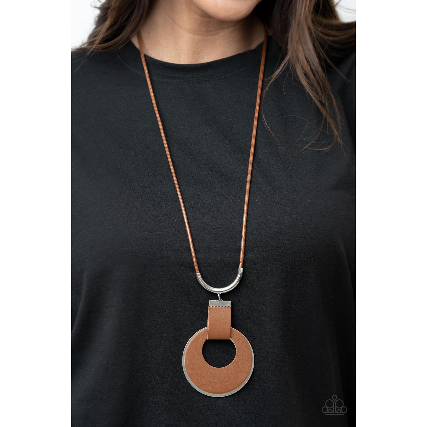 Luxe Crush - Brown Leather Necklace - Paparazzi Accessories - GlaMarous Titi Jewels