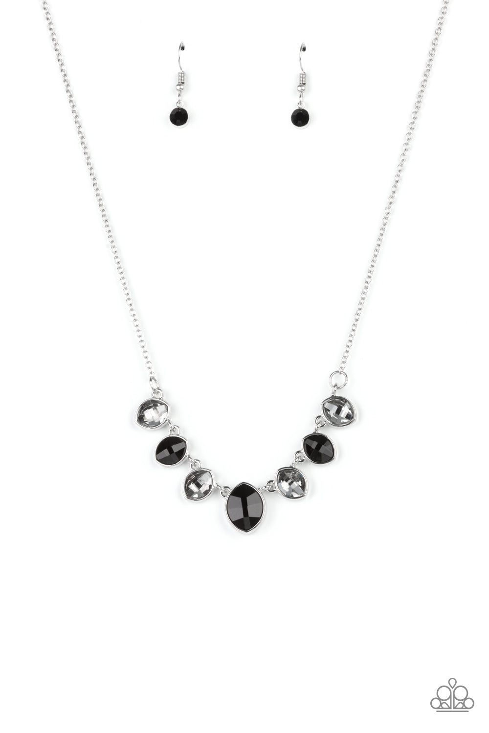 Material Girl Glamour - Black Rhinestone Necklace - Paparazzi Accessories - GlaMarous Titi Jewels