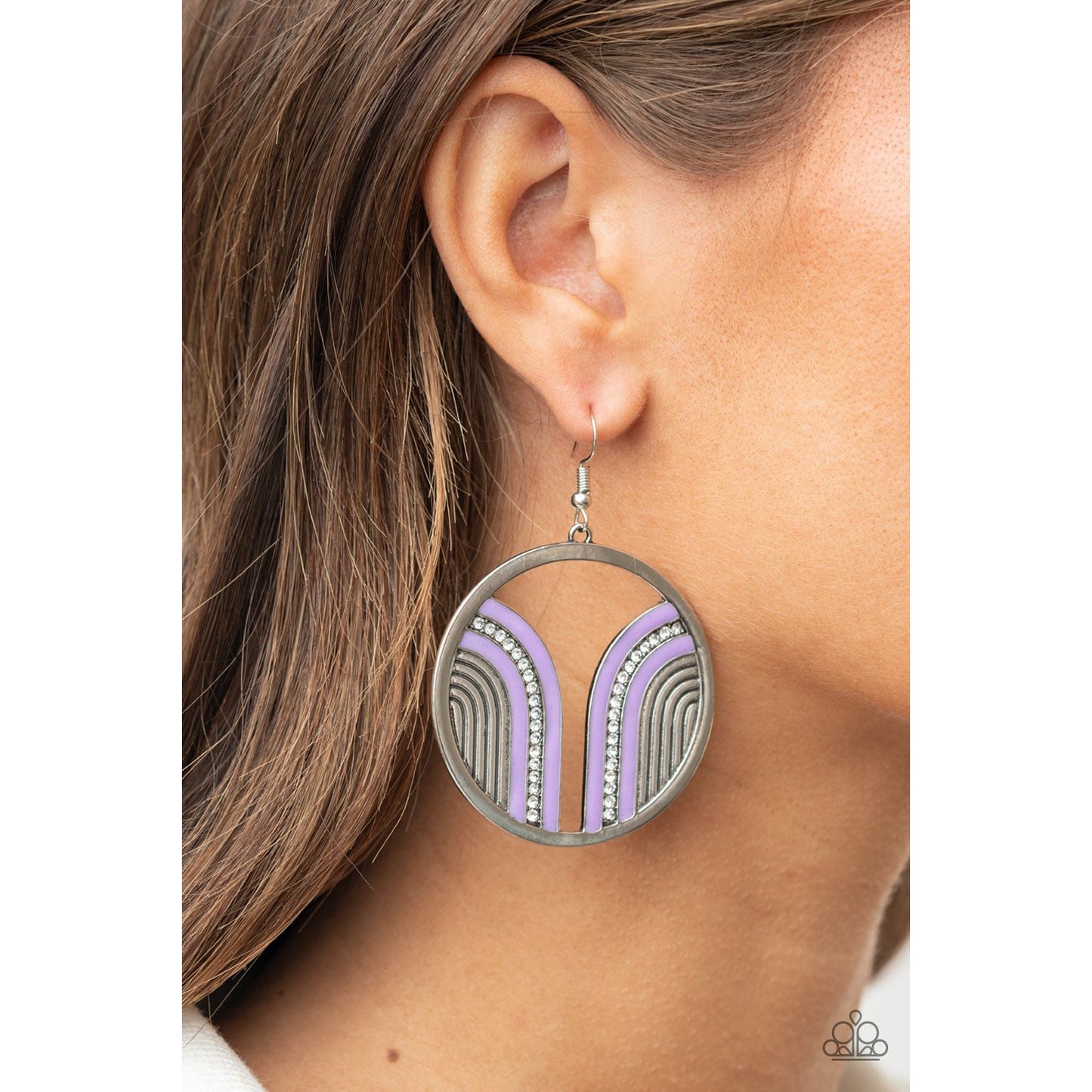 Delightfully Deco - Purple Earrings - Paparazzi Accessories - GlaMarous Titi Jewels