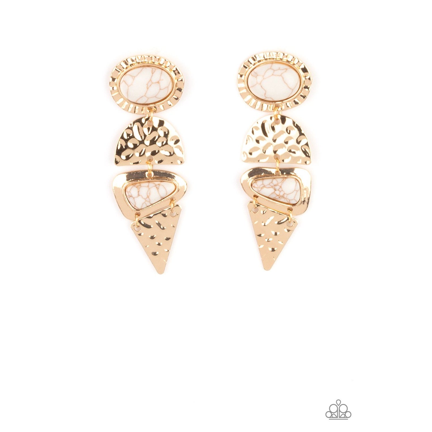 Earthy Extravagance - Gold Earrings - Paparazzi Accessories - GlaMarous Titi Jewels