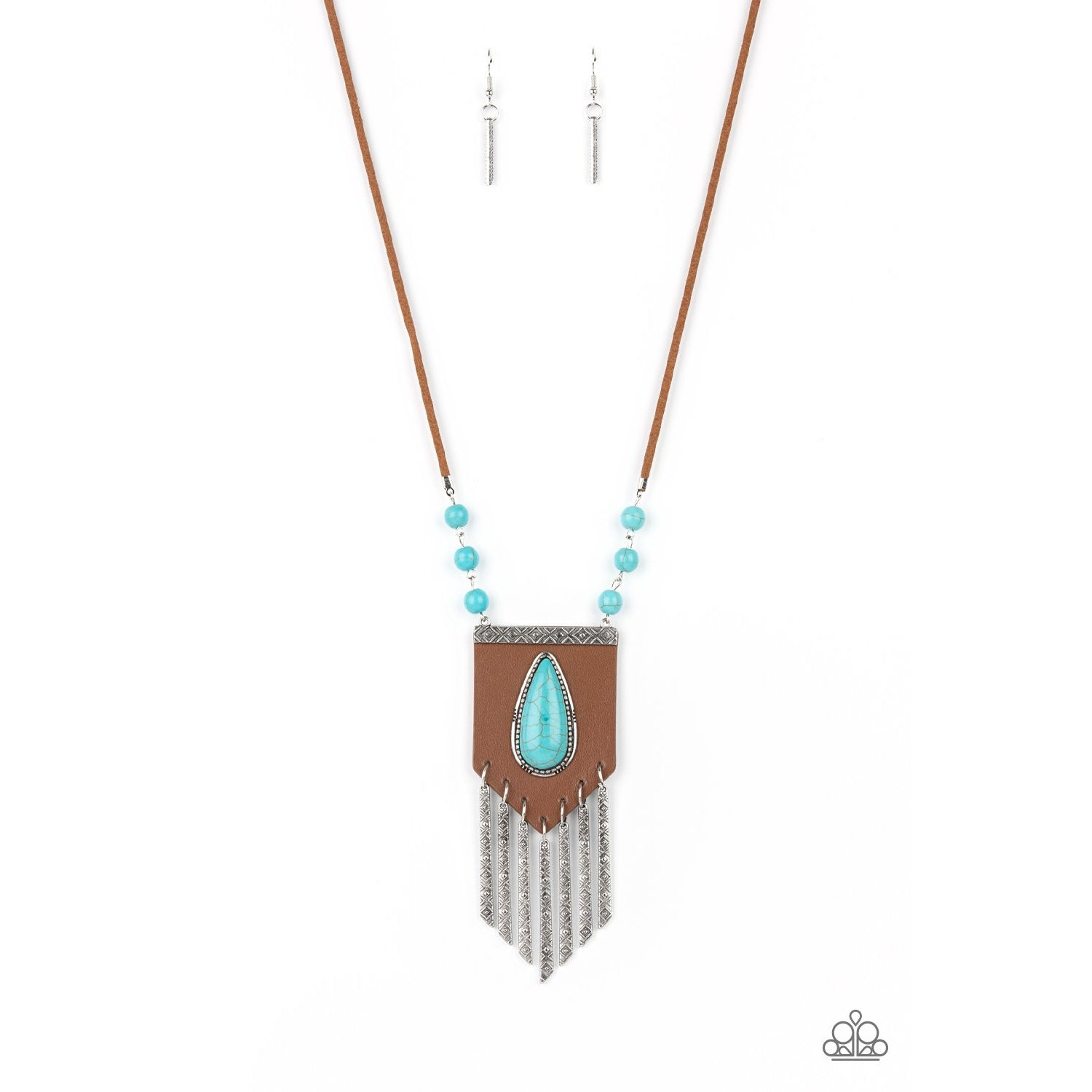 Enchantingly Tribal - Blue Necklace - Paparazzi Accessories - GlaMarous Titi Jewels