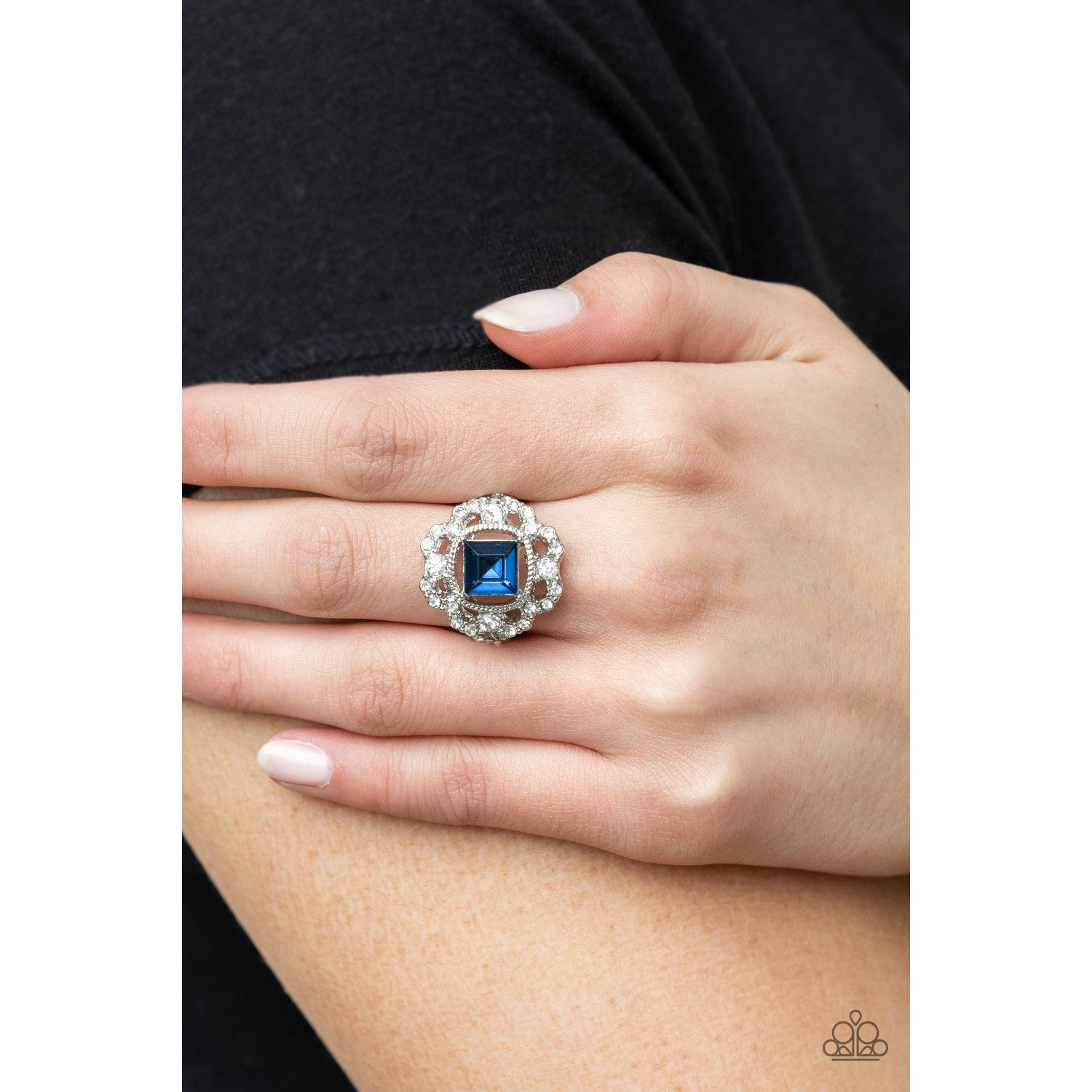 Candid Charisma - Blue Ring - Paparazzi Accessories - GlaMarous Titi Jewels