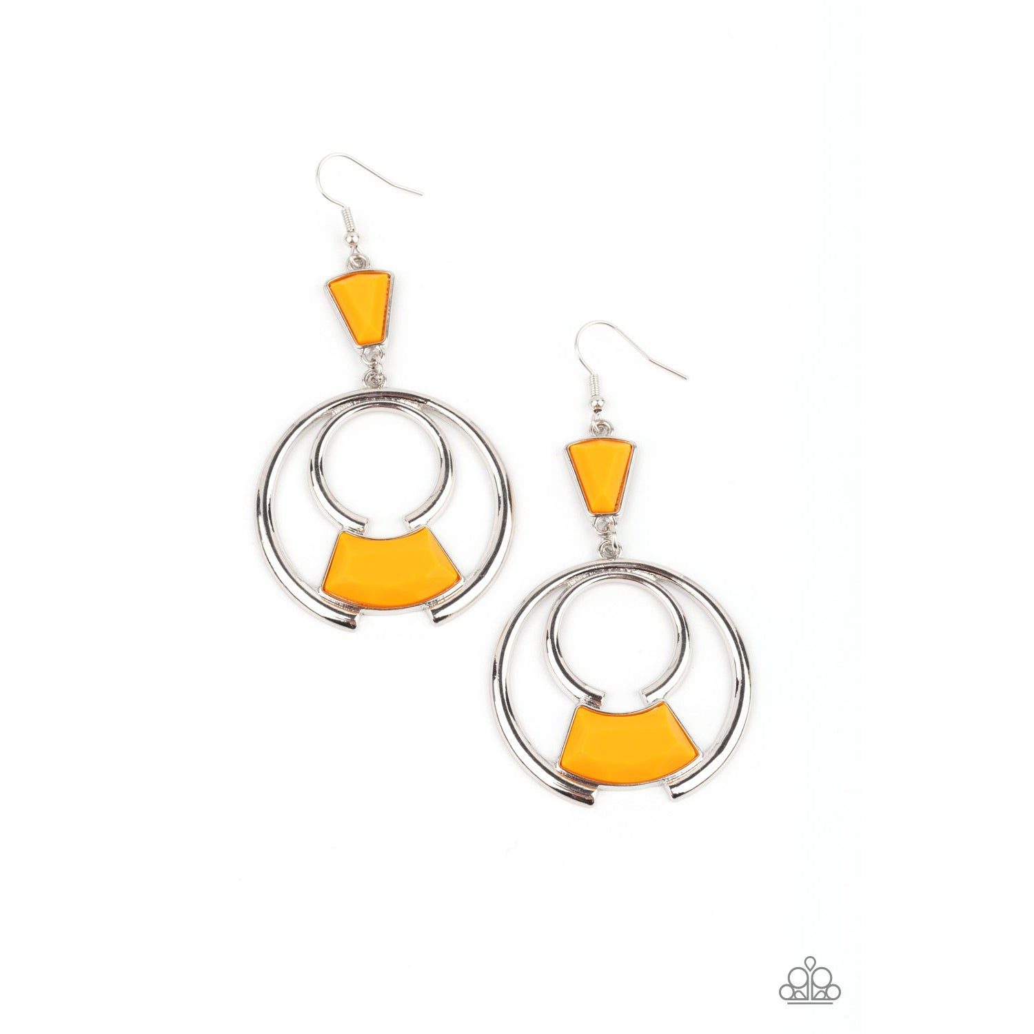 Deco Dancing - Orange Marigold Earrings - Paparazzi Accessories - GlaMarous Titi Jewels