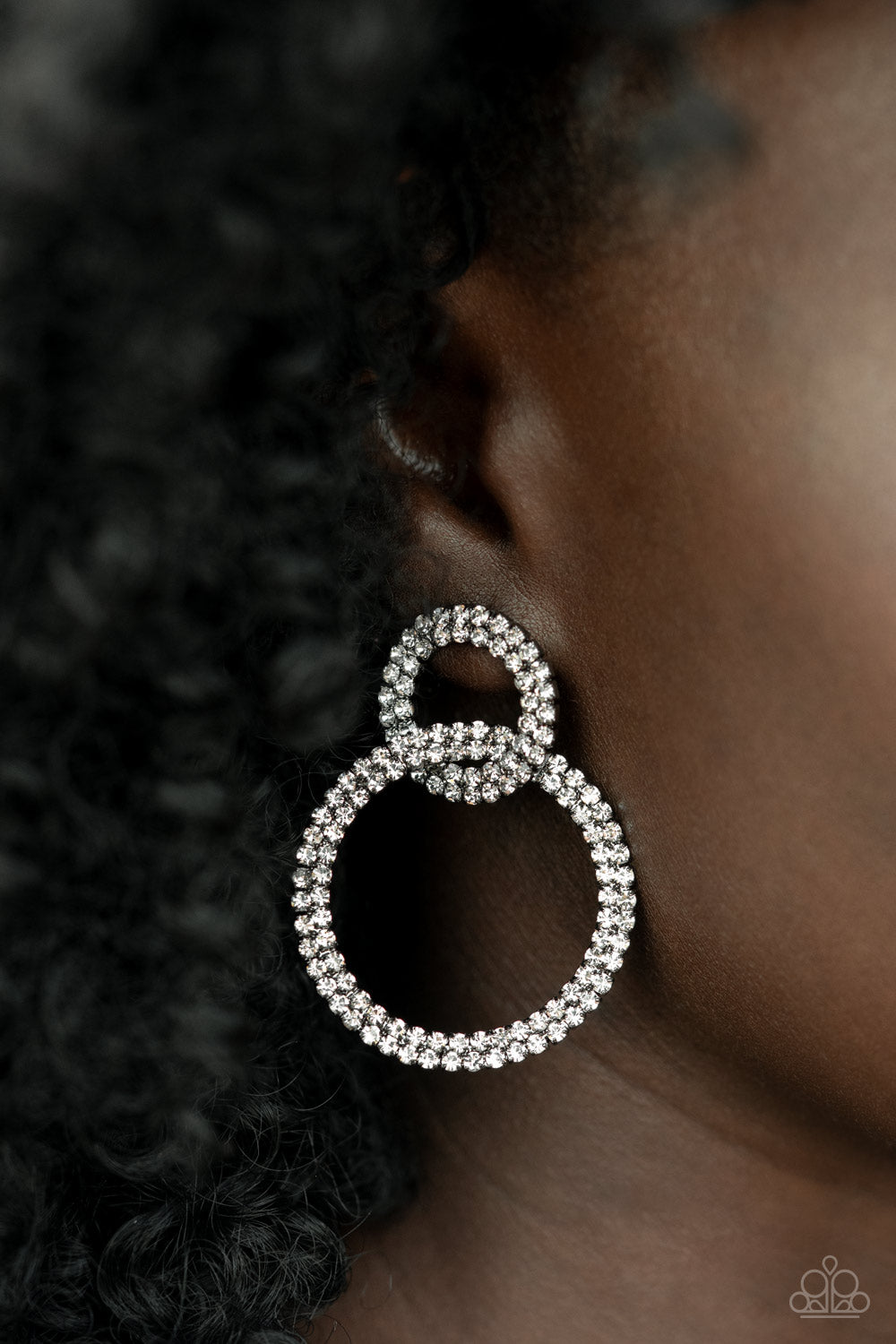 Intensely Icy - Black Rhinestone Earrings - Paparazzi Accessories - GlaMarous Titi Jewels
