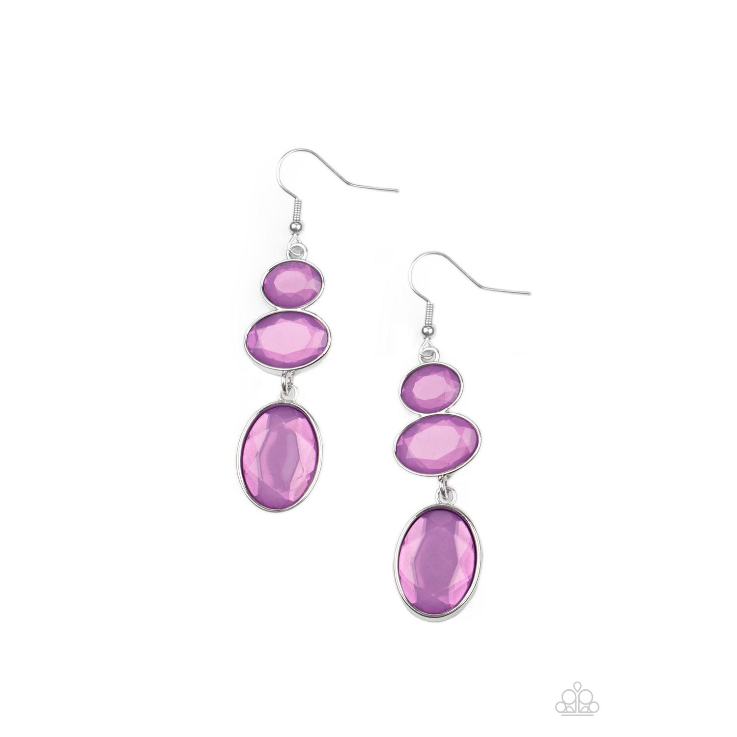 Tiers Of Tranquility - Purple Earrings - Paparazzi Accessories - GlaMarous Titi Jewels