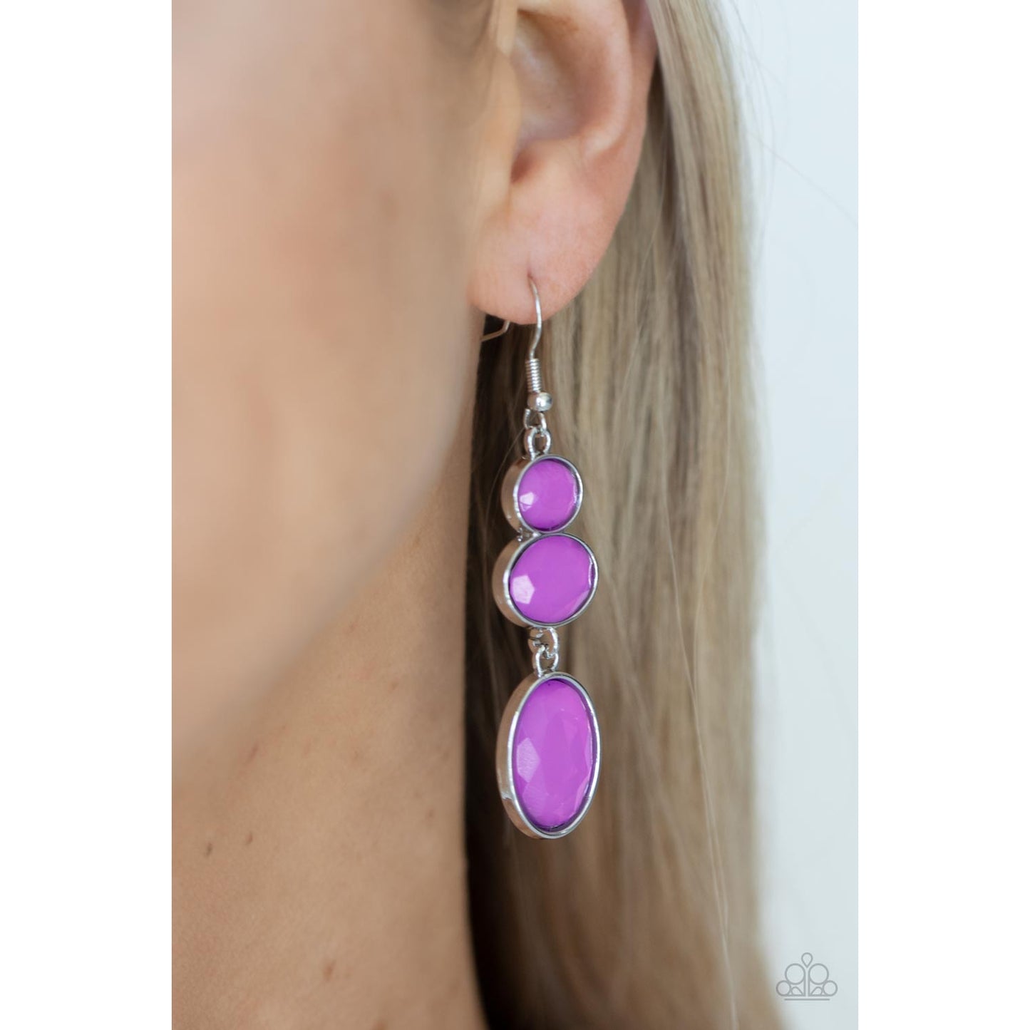 Tiers Of Tranquility - Purple Earrings - Paparazzi Accessories - GlaMarous Titi Jewels