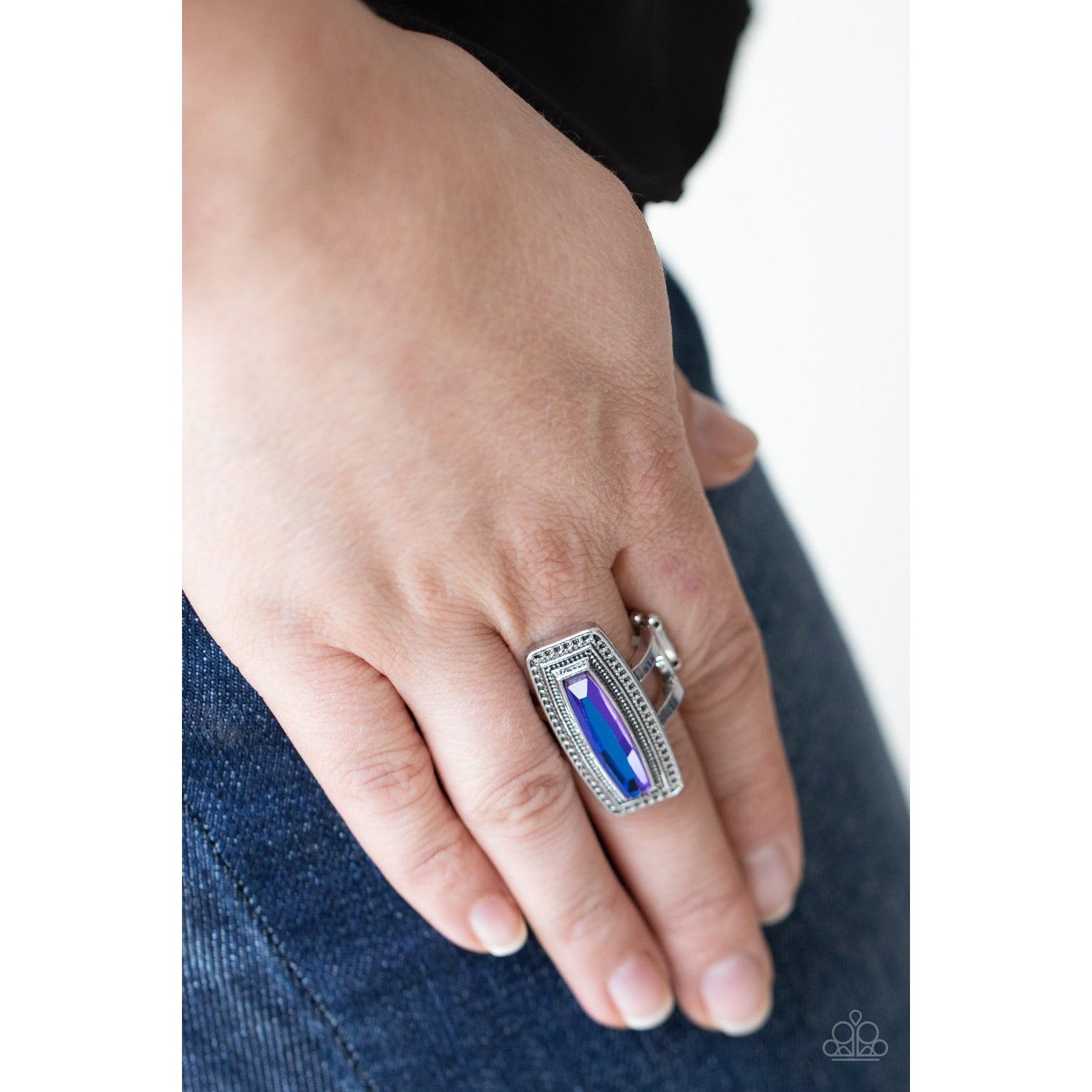 Luminary Luster - Blue Ring - Paparazzi Accessories - GlaMarous Titi Jewels