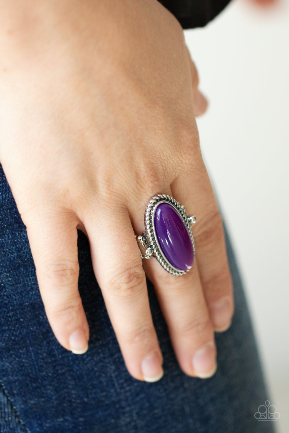 Oval Oasis - Purple Iridescent Ring - Paparazzi Accessories - GlaMarous Titi Jewels