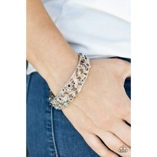 Ripe for the Picking - Purple Hinged Bracelet - Paparazzi Accessories - GlaMarous Titi Jewels