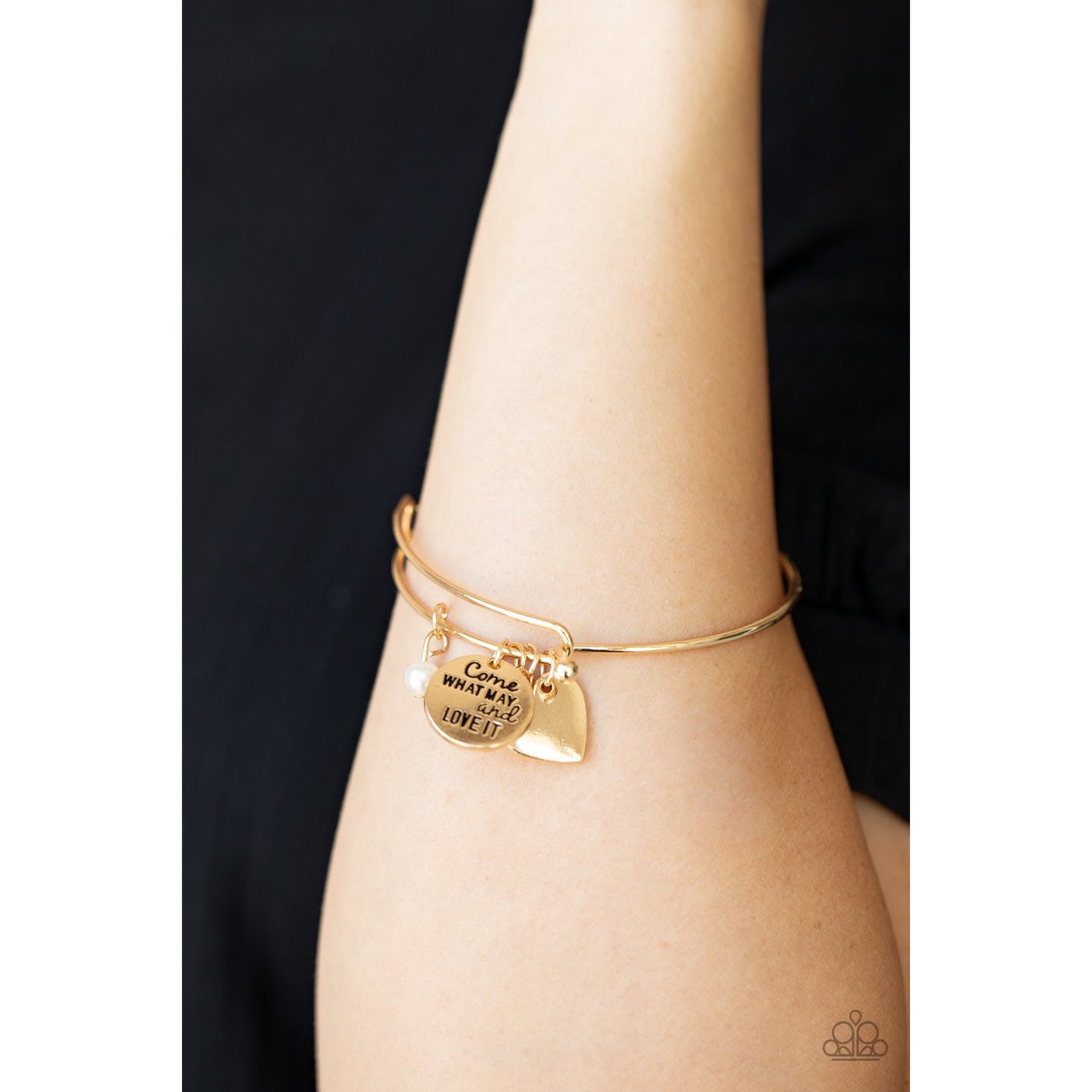 Come What May and Love It - Gold Bracelet - Paparazzi Accessories - GlaMarous Titi Jewels