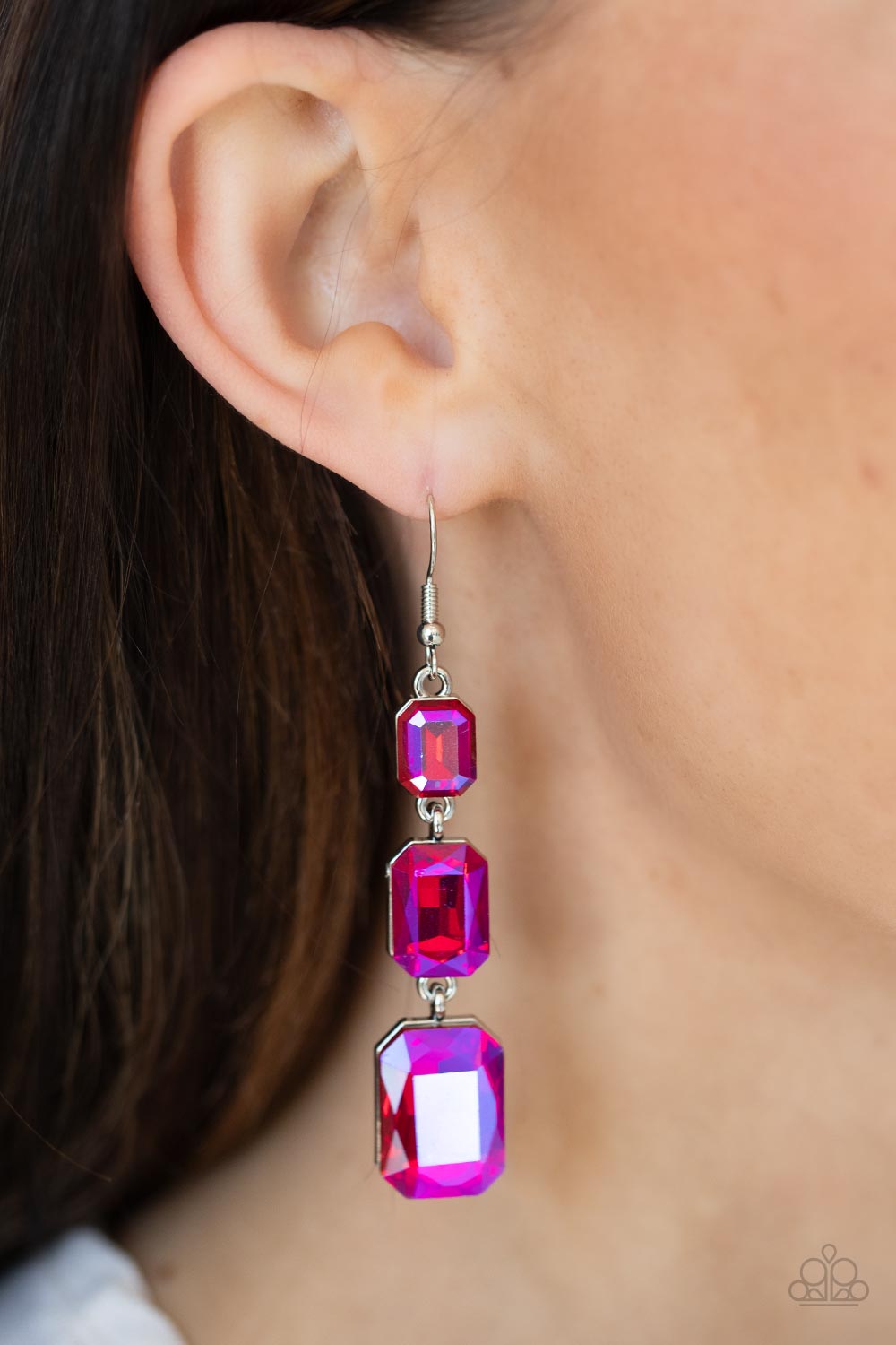 Cosmic Red Carpet - Pink Earrings - Paparazzi Accessories - GlaMarous Titi Jewels